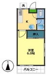コーポ門田 1Kの間取り
