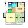 フルハウスⅡ 2DKの間取り