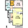 ベルデⅡ 1LDKの間取り