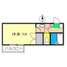 スチューデントハイツ島﨑 2号館 1Kの間取り
