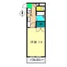 スチューデントハイツ島﨑 3号館 1Kの間取り