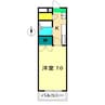 スチューデントハイツ島﨑 1号館 1Kの間取り