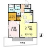 サンリッサ西野 1LDKの間取り