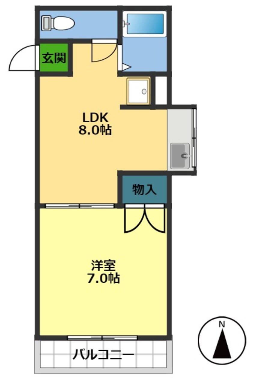 間取図 コーポ川田