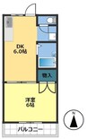 コーポ川田 1DKの間取り