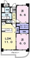 ラルジュ・ロジュマン 2LDKの間取り