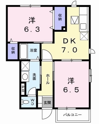 間取図 サンセール・リオン　Ｂ