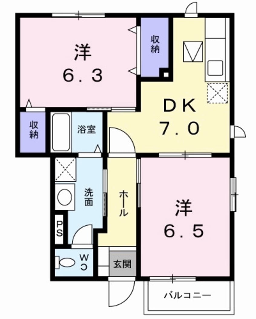 間取図 サンセール・リオン　Ｂ