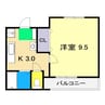 マリベール南国 1Kの間取り