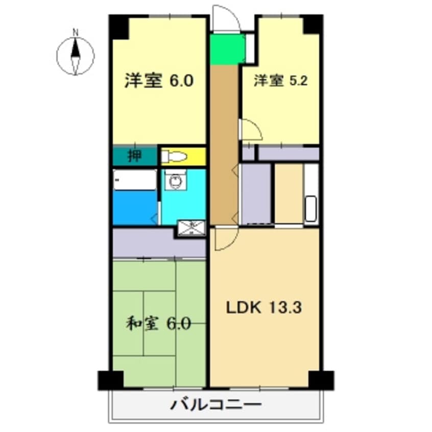 間取図 カランドリエ大篠
