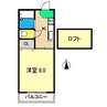藤川ハイツ 1Kの間取り