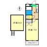 サンルージュ 1Kの間取り