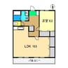 エレガンスYOU B棟 1LDKの間取り