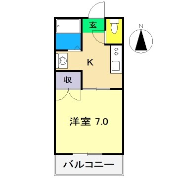 間取り図 高知市電ごめん線・伊野線/東工業前駅 徒歩7分 3階 築26年