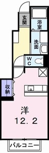 シングルカレント 1Kの間取り