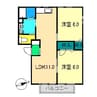 坂本ハイツ(駅前町1) 2LDKの間取り