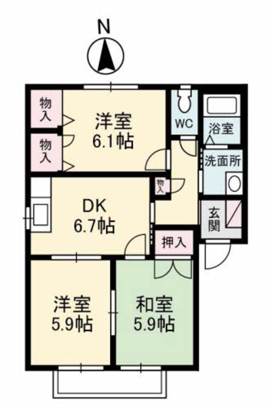 間取図 ヴェルディハイツ B棟