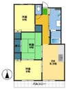サンハイツ(関田) 3DKの間取り