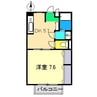フォブール涼夏 1DKの間取り