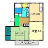 ヴィラ舟入 Ｄ棟 2DKの間取り