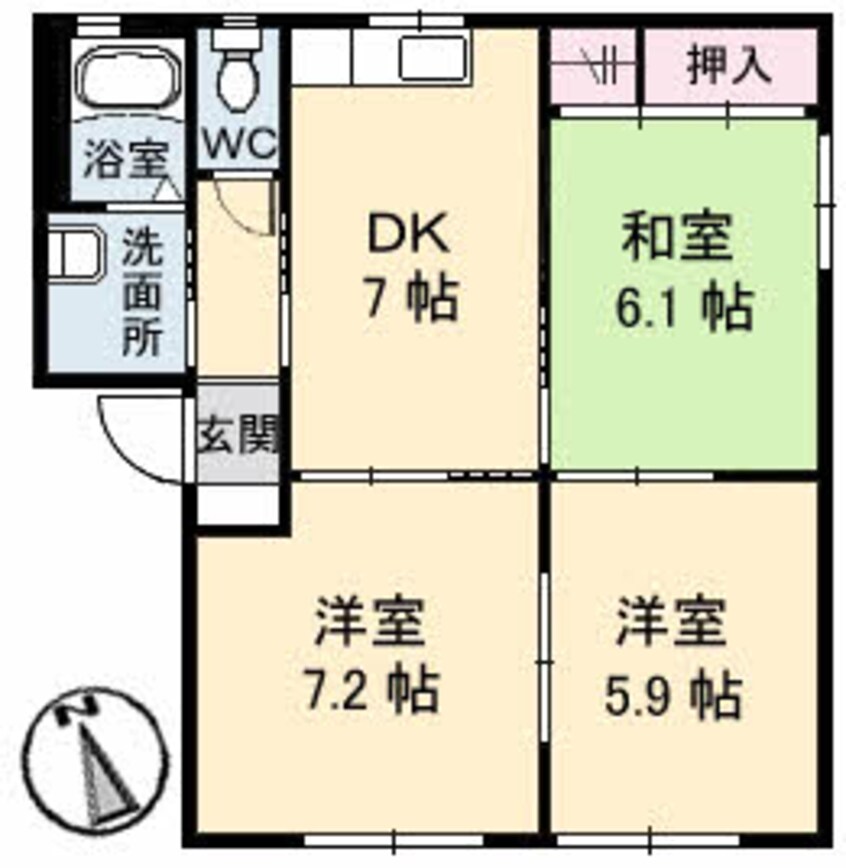 間取図 シャーメゾン橋田 A棟