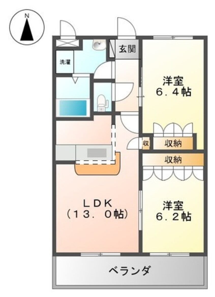 間取図 プリオール西野 壱番館