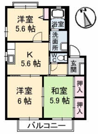 間取図 溝渕ハイツ A棟