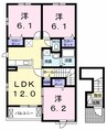ヴィラ・アルバーダ　Ａ 3LDKの間取り