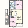 ベル　アントラー 2LDKの間取り