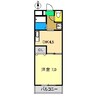 ガーデンテラス物部 1DKの間取り