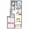 アジュガ・Ⅱ 1LDKの間取り