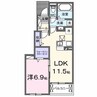 アジュガ・Ⅱ 1LDKの間取り