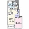 アジュガ・Ⅱ 1LDKの間取り