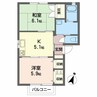 ハイツ・フローラル A棟 2Kの間取り