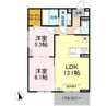Bella Foresta 後免 2LDKの間取り
