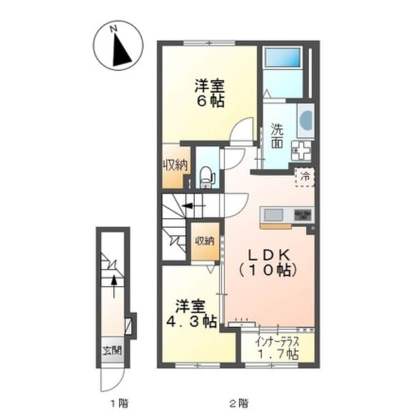間取図 ラ メゾンあけぼのⅠ