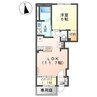 ラ メゾンあけぼのⅠ 1LDKの間取り