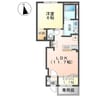 ラ メゾンあけぼのⅠ 1LDKの間取り