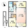 ラ メゾンあけぼのⅡ 2LDKの間取り