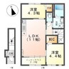 ラ メゾンあけぼのⅡ 2LDKの間取り