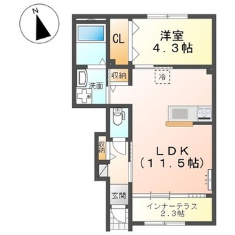間取図 ラ メゾンあけぼのⅡ