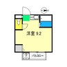 昌世マンションⅡ 1Rの間取り