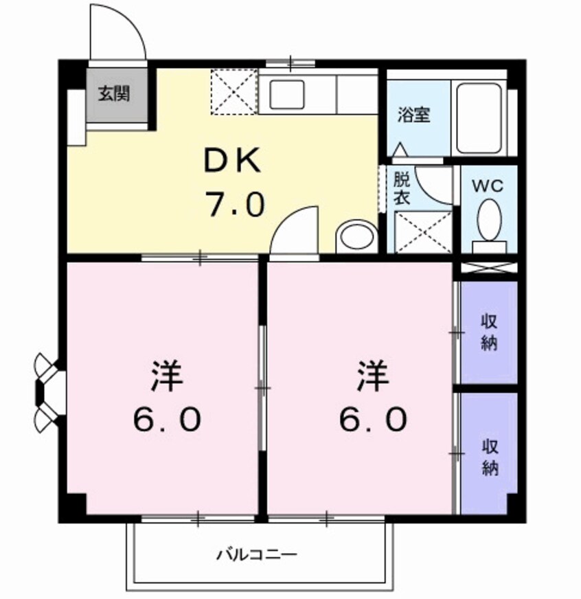 間取図 タウニー八王子Ⅱ