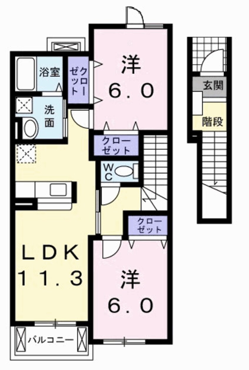 間取図 エコライフ野地　第１号棟