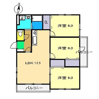 間取図 プレステージ(野市)