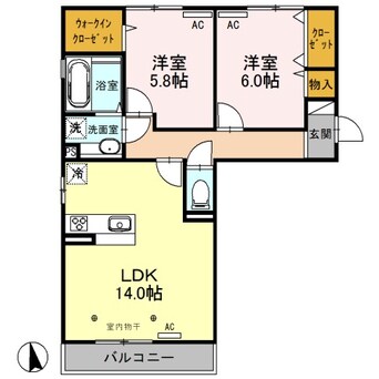 間取図 クロ・ド・エヌ