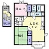 リブハウス・ラビット　Ⅱ 2LDKの間取り