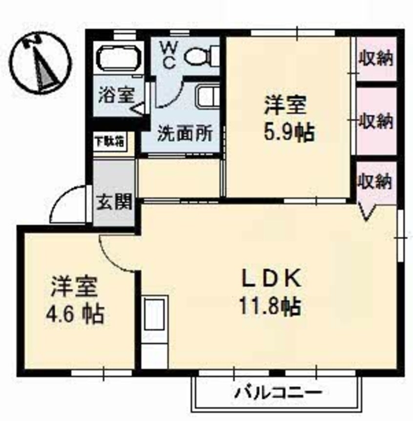 間取図 サウスコート・M A棟