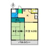 中村マンション 北棟 2Kの間取り