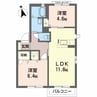 シャーメゾン大埇 B棟 2LDKの間取り